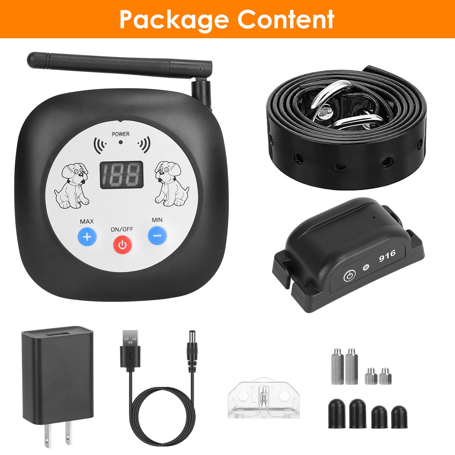 1Set 328FT Electric Wireless Dog Fence System With GPS Location Monitor Collar Receiver Rechargeable Beep Vibration Fence System For Small Medium Large Dogs - Image 4