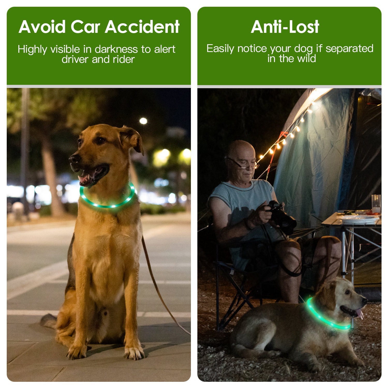 1Pc USB Rechargeable LED Dog Collar Multi Color Lighting Dog Safety Collar Cuttable Length Glow Dog Collar For Small Medium Large Dog Night Walking - Image 6