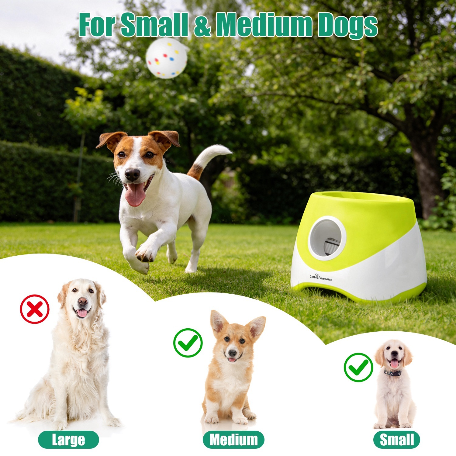 Automatic Dog Ball Launcher Rechargeable Interactive Pet Ball Thrower For Small Medium Dogs Interactive Dog Fetch Toy With 3 Adjustable Distance Settings 6Pcs 2.3in Balls - Image 10