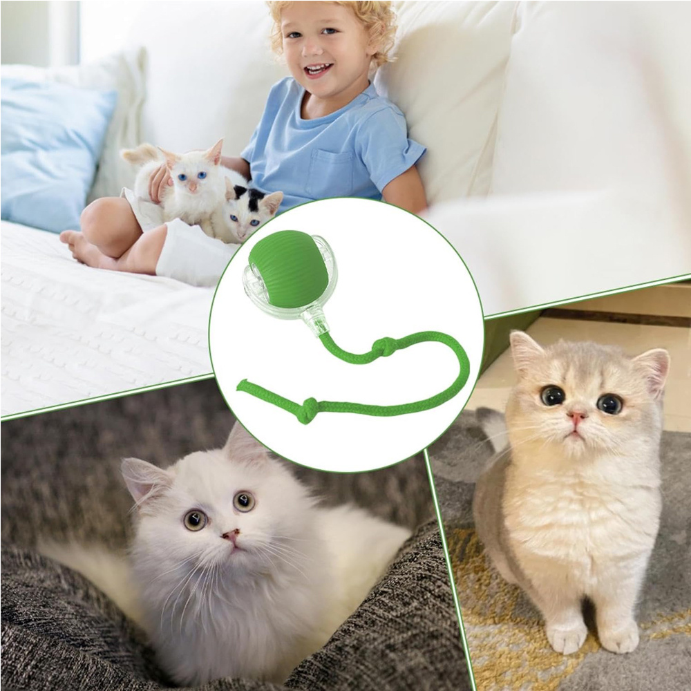 Electric Dog Cat Ball Toy,Indoor Large And Small Cat Dog Interactive Intelligent Rolling Pet Ball - Image 2