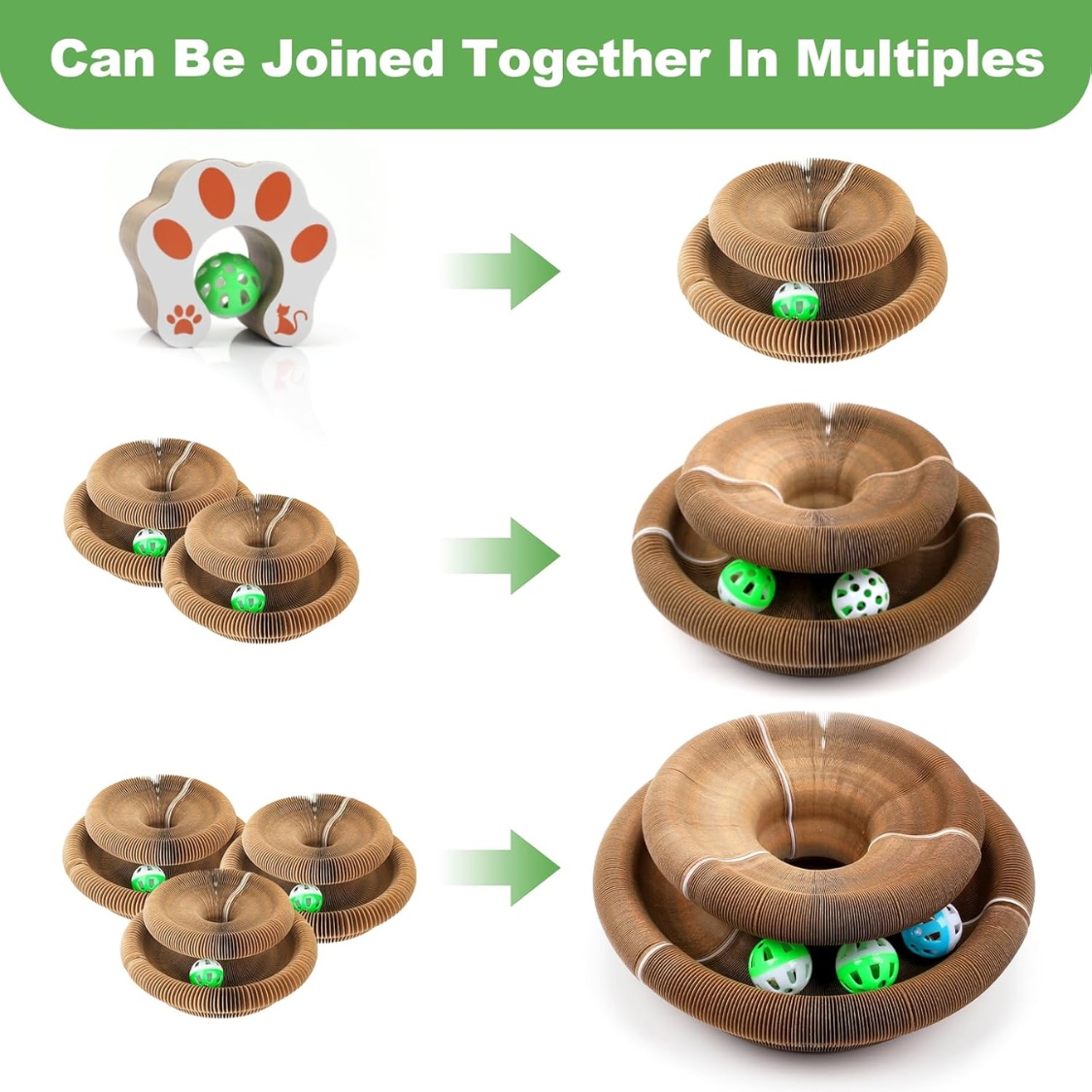 1 Pack Kitty Kurlz Cat Scratcher Toy Interactive For Indoor Cats - Image 2