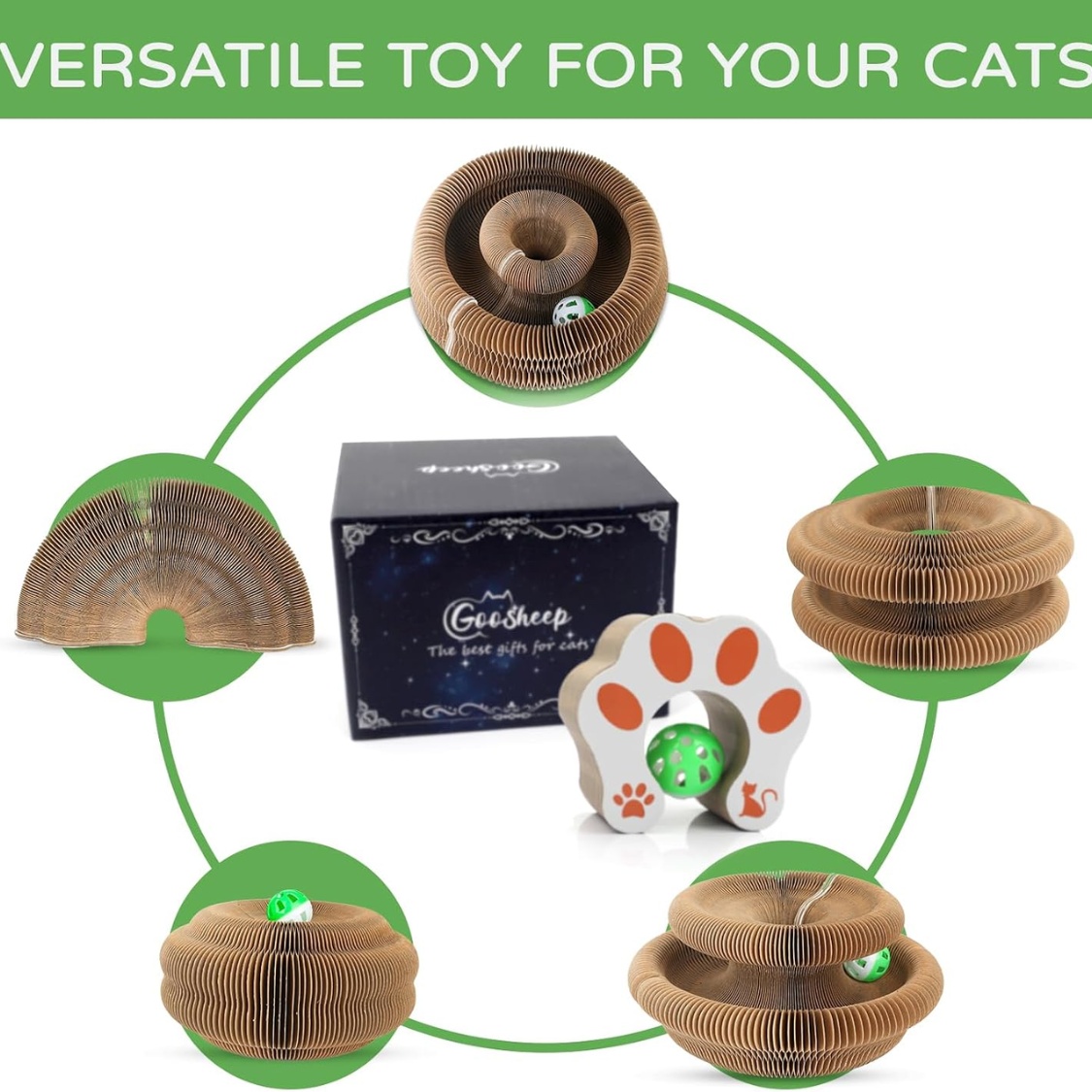 1 Pack Kitty Kurlz Cat Scratcher Toy Interactive For Indoor Cats - Image 7