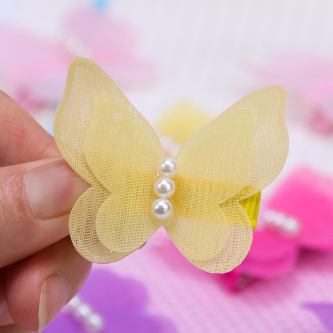 10pcs Pet Hair Accessories, Butterfly Pearl Hair Clips For Girls Cats And Dogs - Image 2