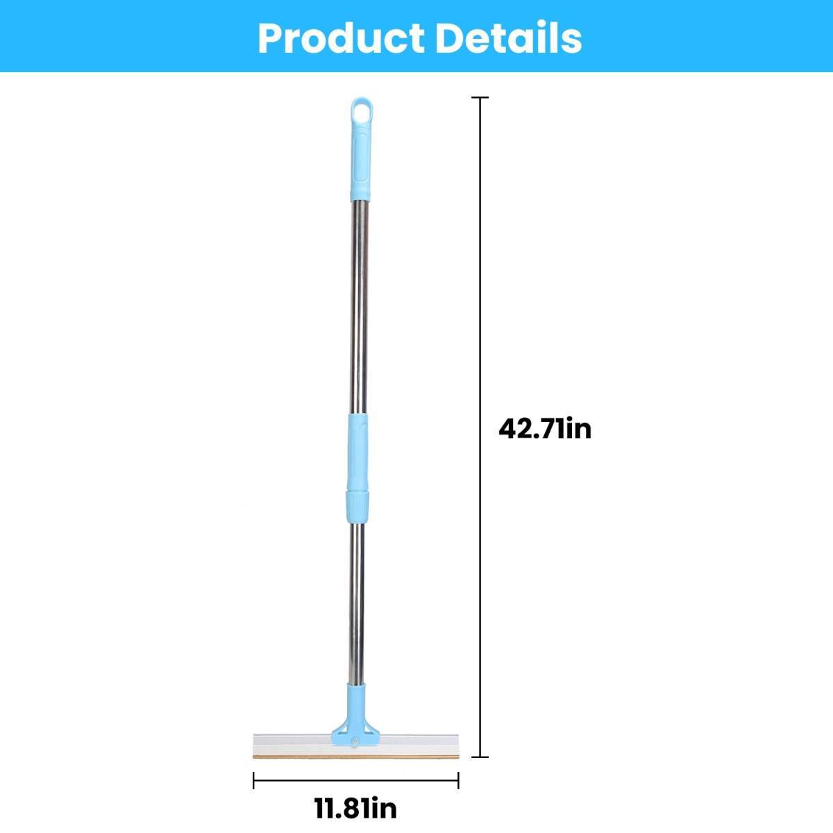 1Pc Pet Hair Removal Rake With 54.33in Adjustable Telescopic Rod Multi-Fabric Dog Cat Hair Scraper Lint Shaver For Carpet Rug Clothes Couch - Image 8