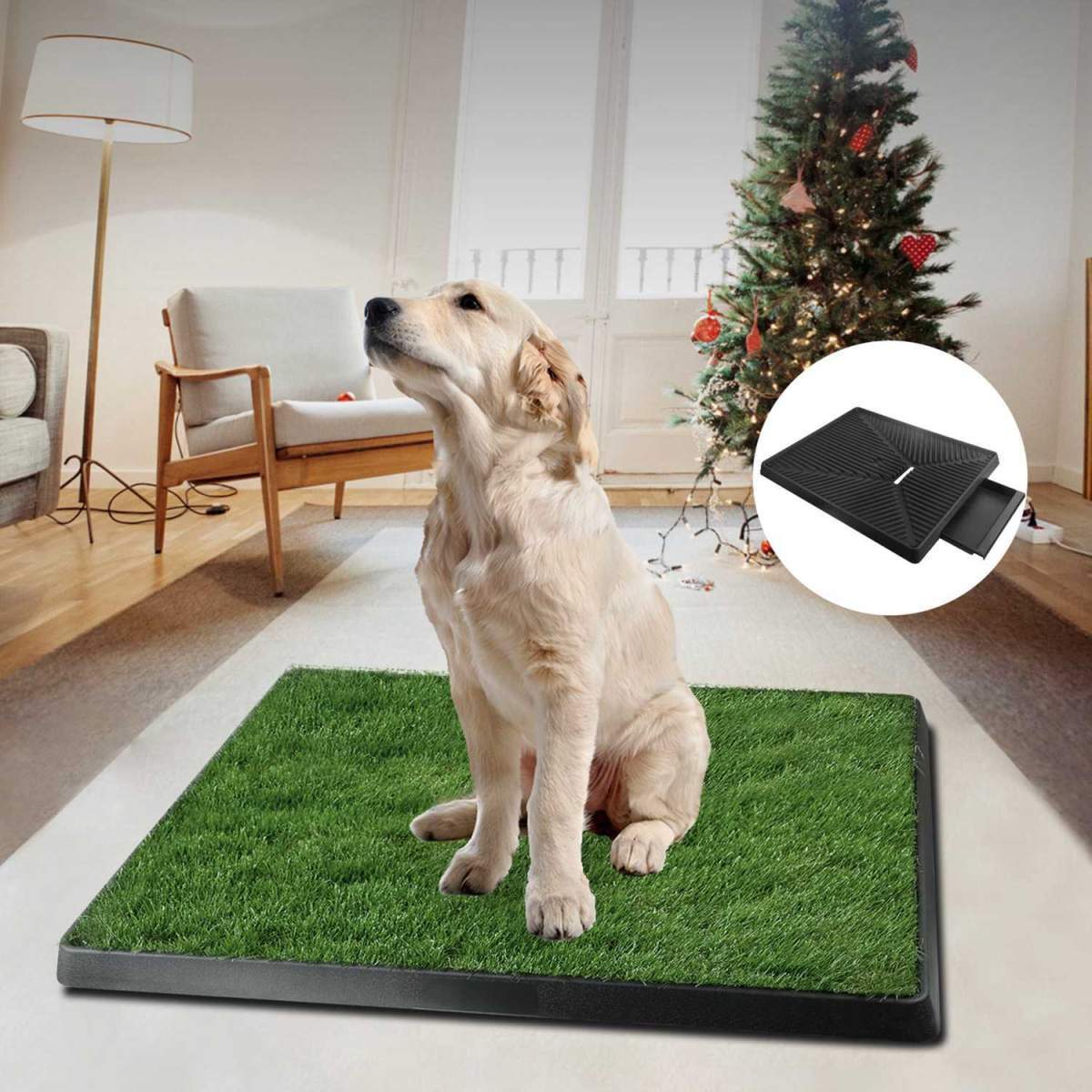 1Pc Dog Potty Training Artificial Grass Pad Pet Cat Toilet Trainer Mat Puppy Loo Tray Turf For Small Medium Dogs Indoor Outdoor Use - Image 2
