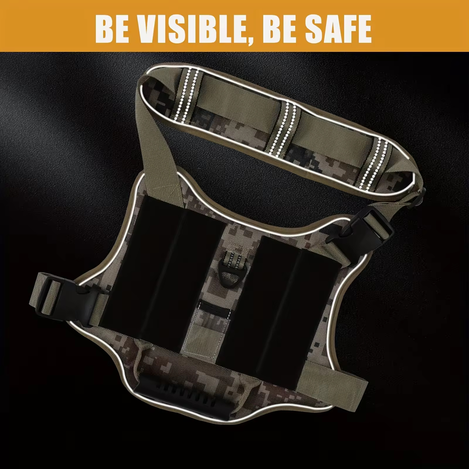 Tactical Service Dog Harness With Handle, No-Pull Adjustable Reflective Pet Vest Harness For Easy Walking And Training - Image 5