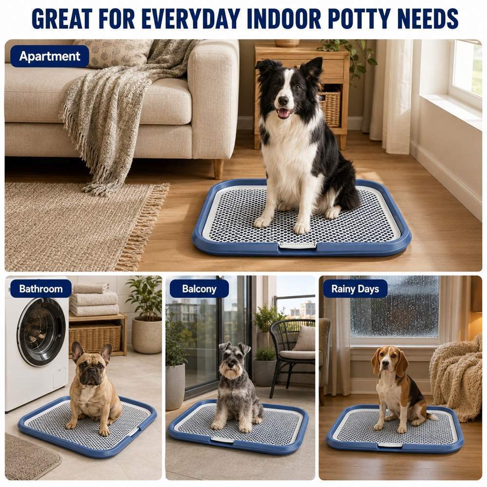 Dog Potty Tray With Removable Grating, Leak-Proof Indoor Dog Toilet For Puppy Training - Image 8