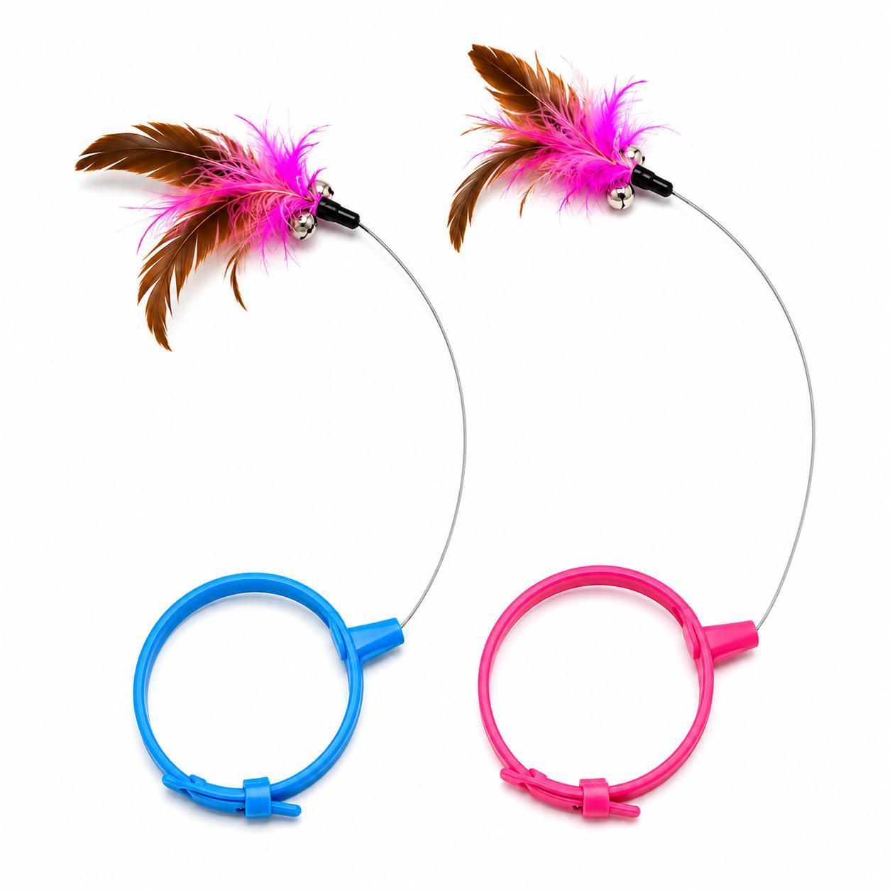 Wearable Cat Feather Collar Toy Interactive Neck-Worn Cat Teaser Automatic Exercise Toy Boosts Pet Activity Levels - Image 7