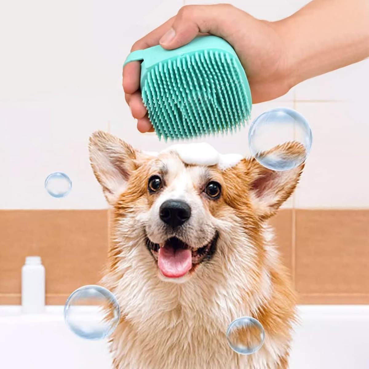 7pcs Pet Grooming Kit, Self-Cleaning Brush Shedding Kit With Nail Clipper, Flea Comb, Shampoo Bath Brush, Finger Toothbrush - Image 6