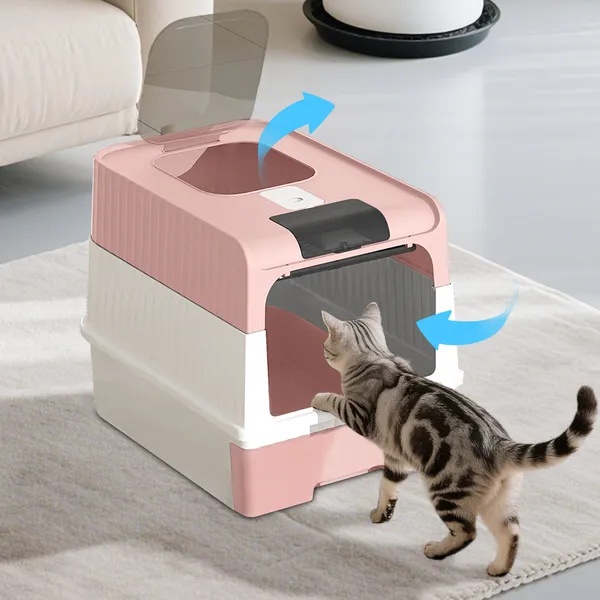PinkMagic Cube Intelligent Cat Litter Box - Free Hands, Enjoy Pure Life & Automatic Cleaning, Silent Design, Preferred For Multi Cat Families - Image 4