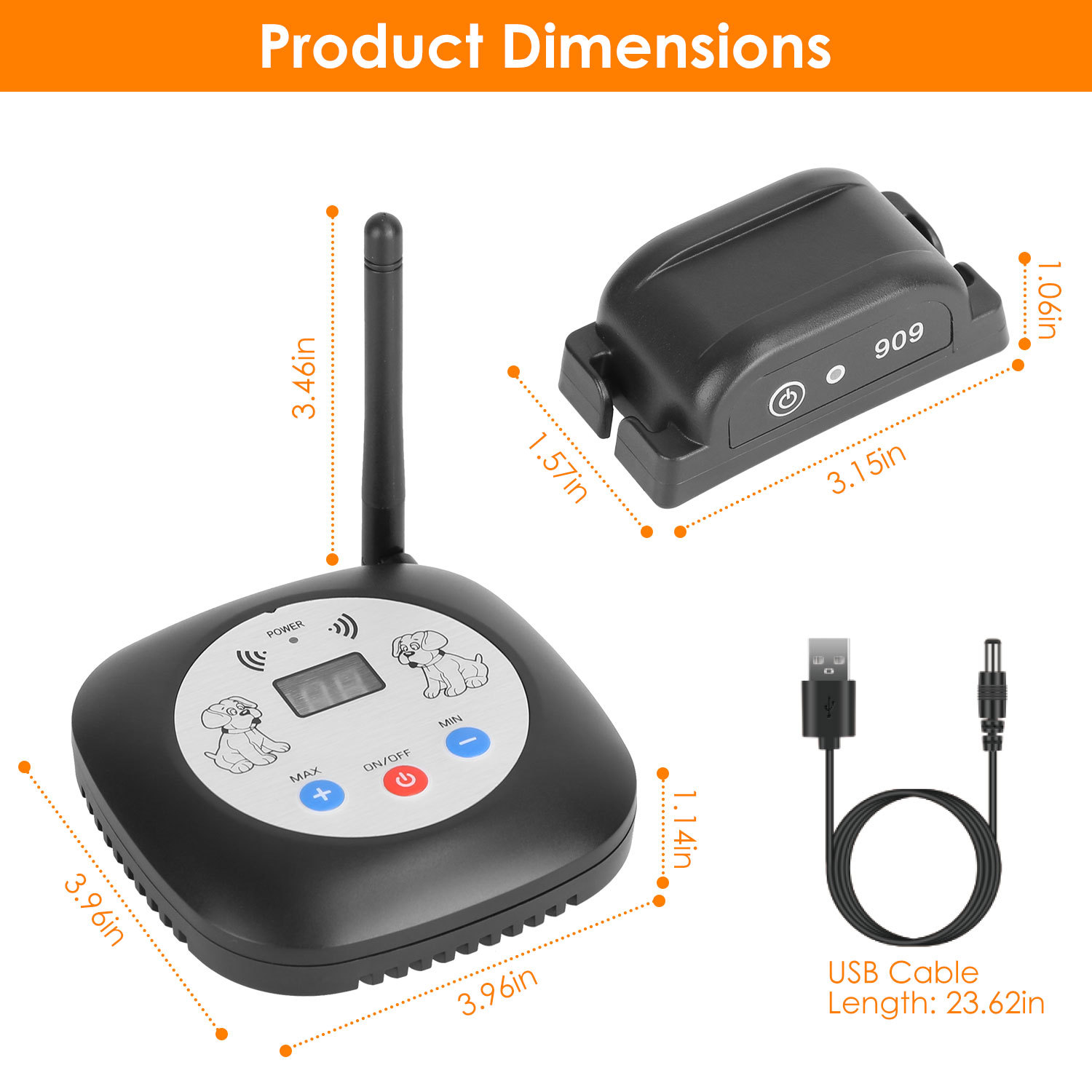 1Set 328FT Electric Wireless Dog Fence System With GPS Location Monitor Collar Receiver Rechargeable Beep Vibration Fence System For Small Medium Large Dogs - Image 10