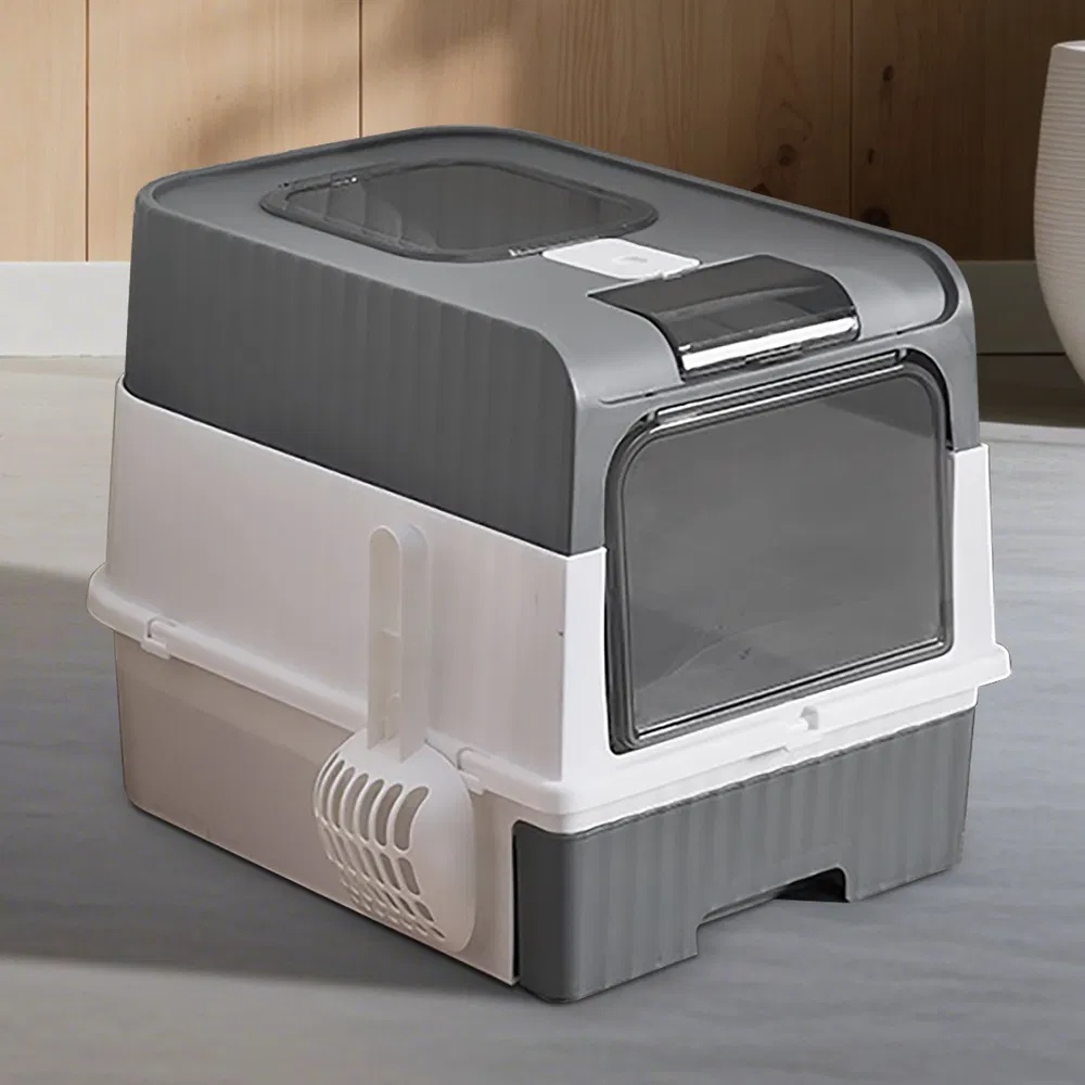 Fully Enclosed Magic Cube Litter Box, Top&Front Entry, Pull-Out Drawer, Anti-Splash Odor Control, Large For Big Cats - Image 4