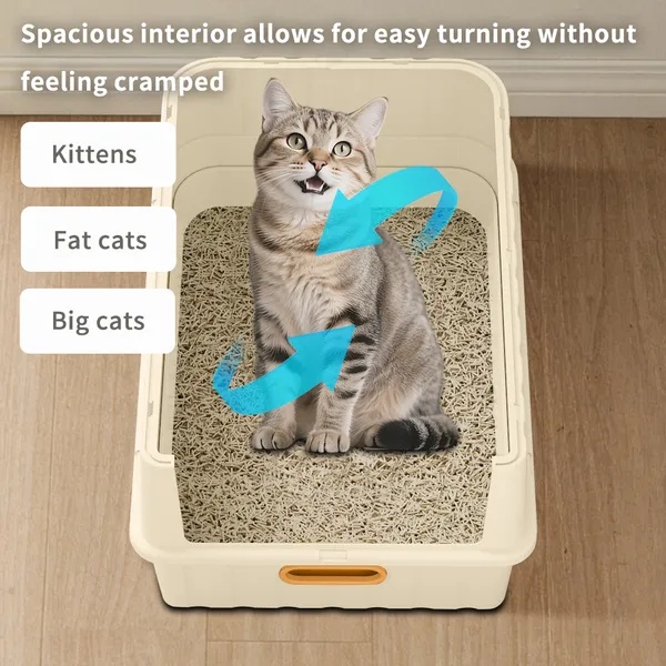 Simple Drawer Style White Cat Litter Box, Humanized Design, Does Not Occupy Household Storage Space - Image 2
