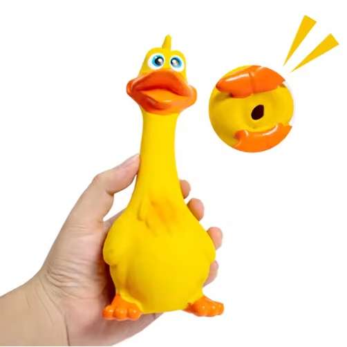 US LOCAL STOCK Hiphoppet New Latex Interactive Dog Chew Toys Cute Duck Shape Squeaky Pet Dog Interactive Boredom Buster Toys - Image 6