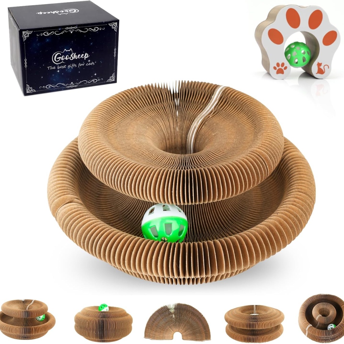 1 Pack Kitty Kurlz Cat Scratcher Toy Interactive For Indoor Cats