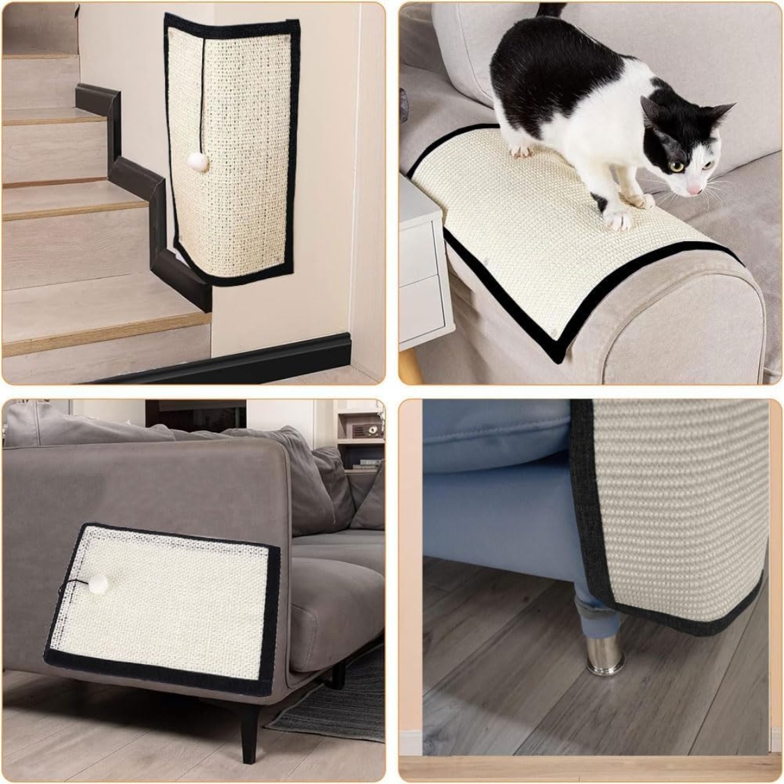 Cat Scratch Pad, Natural Sisal, Furniture - Image 2