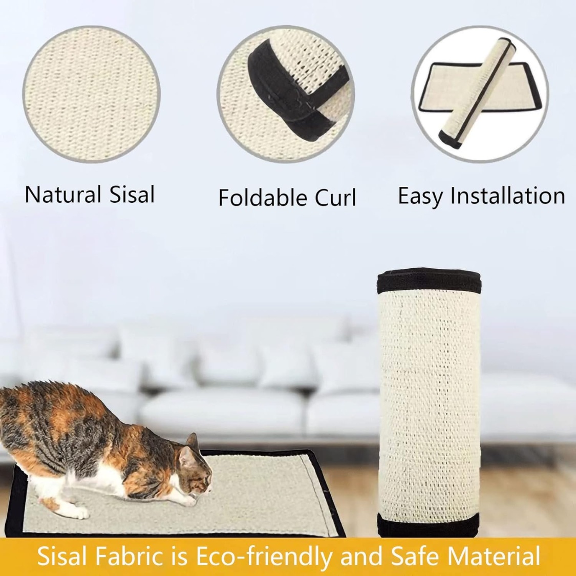 Cat Scratch Pad, Natural Sisal, Furniture - Image 6