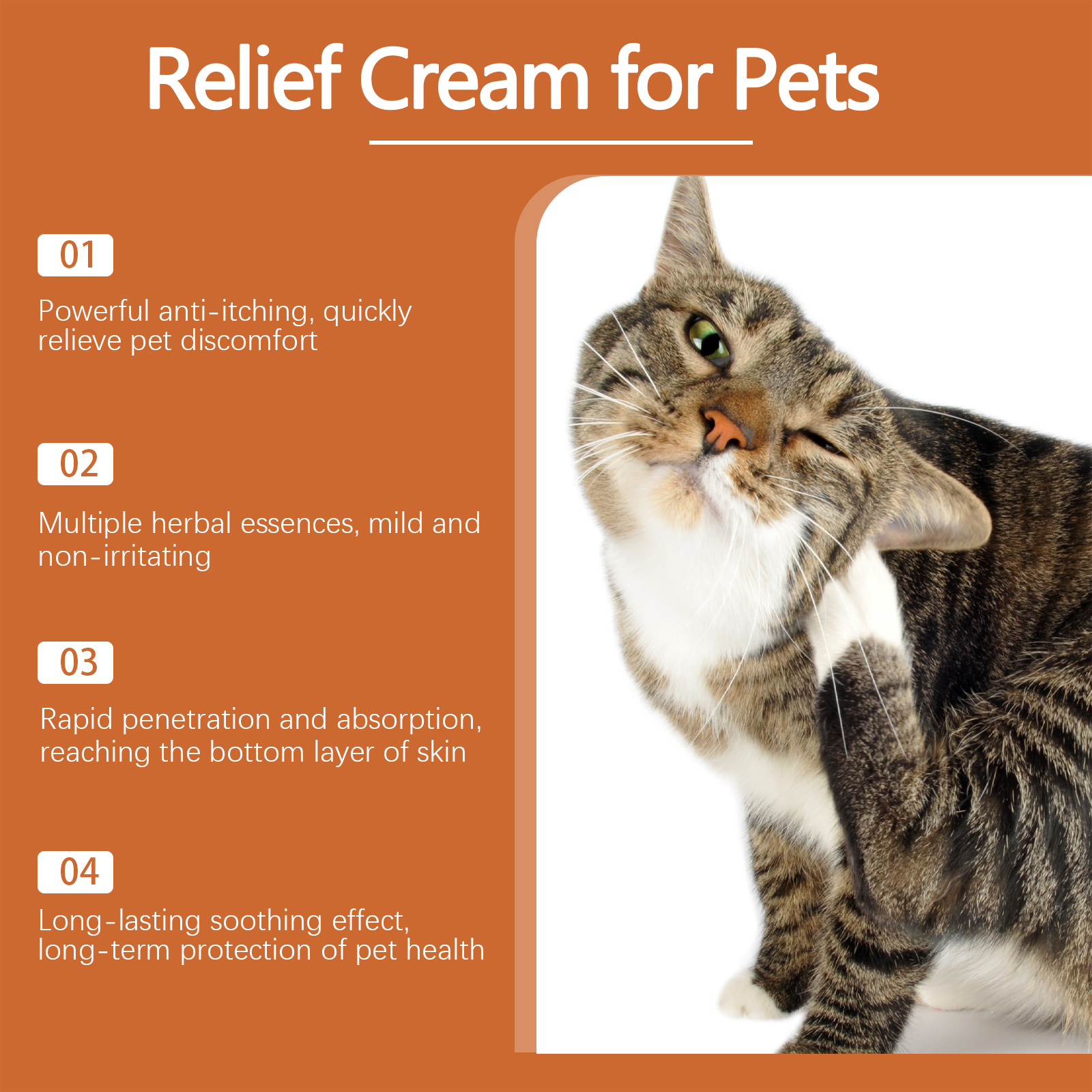 Pet Itch & Allergy Relief Cream, Soothing Skin For Dogs & Cats, Natural Herbal Extracts For Itch, Bites & Irritated Skin, 50g - Image 3