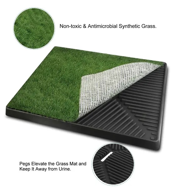 Dog Potty Training Artificial Grass Pad Pet Cat Toilet Trainer Mat Puppy Loo Tray Turf - Image 5