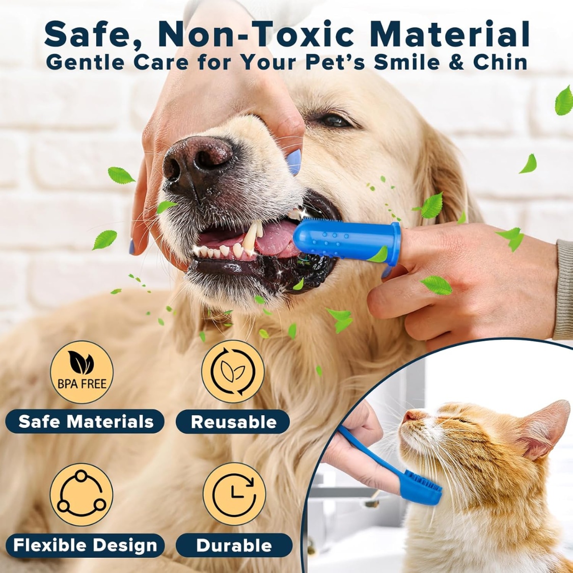 6PCS Grooming Bath Supplies For Dogs, Cats Dog Washing Gloves Dog Bath Brush Dog Shower Brush Pet Grooming Gloves Dog Grooming Kit Pet - Image 2