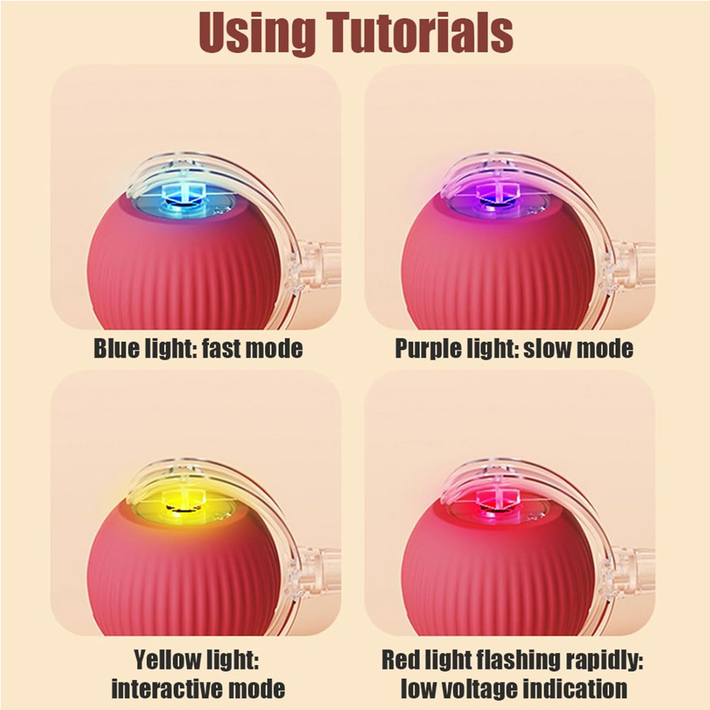Electric Dog Cat Ball Toy,Indoor Large And Small Cat Dog Interactive Intelligent Rolling Pet Ball - Image 8