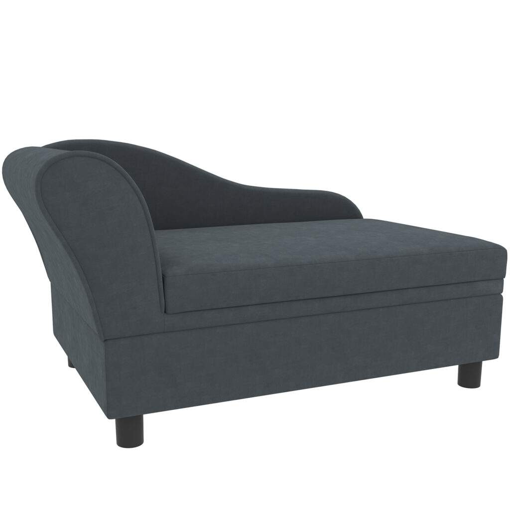 Pet Sofa Bed Couch With Storage, Pet Sofa For Cats And Small Dogs, Dark Gray