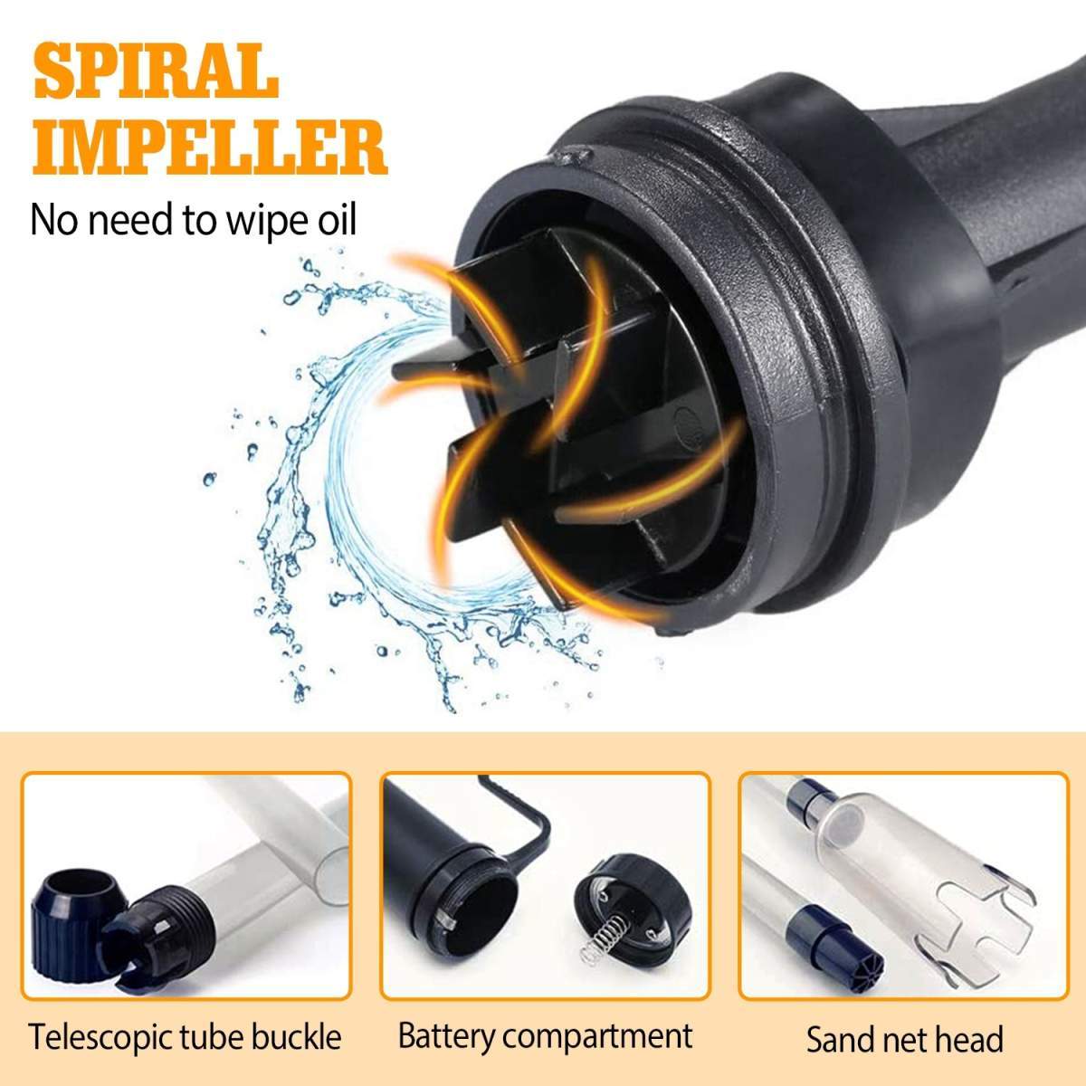 Battery-Operated Aquarium Vacuum Gravel Cleaner For Fish Tank - Image 8