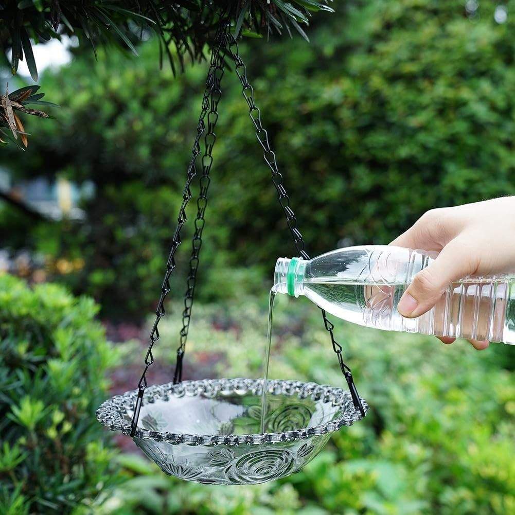 Hanging Bird Baths And Feeders For Outdoors, Plastic Bird Water Bowls For Garden And Yard Use - Image 8