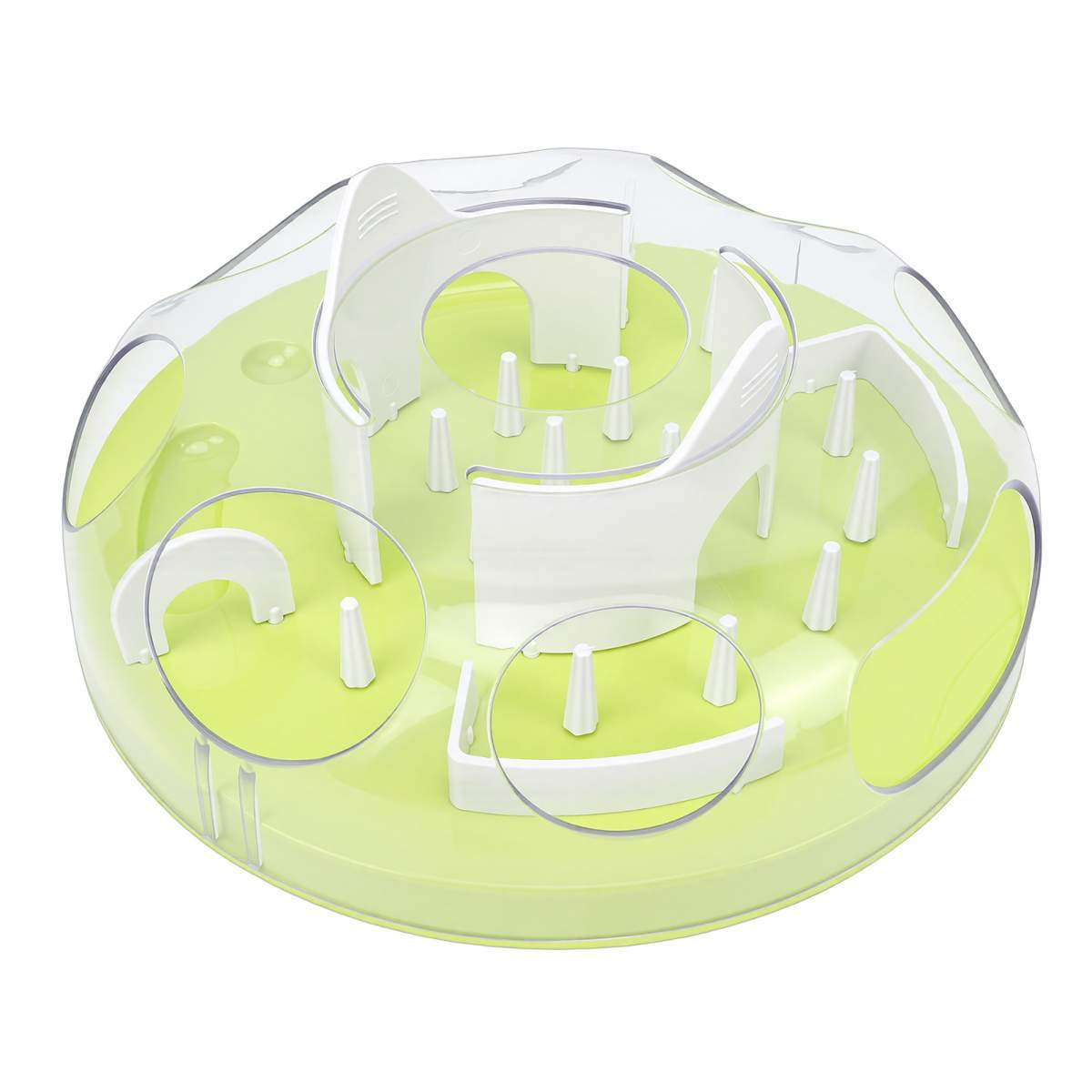 Interactive Cat Puzzle Feeder Funny Cat Puzzle Food Dispenser Enrichment Toy For Pets Play And Exercise Green - Image 2