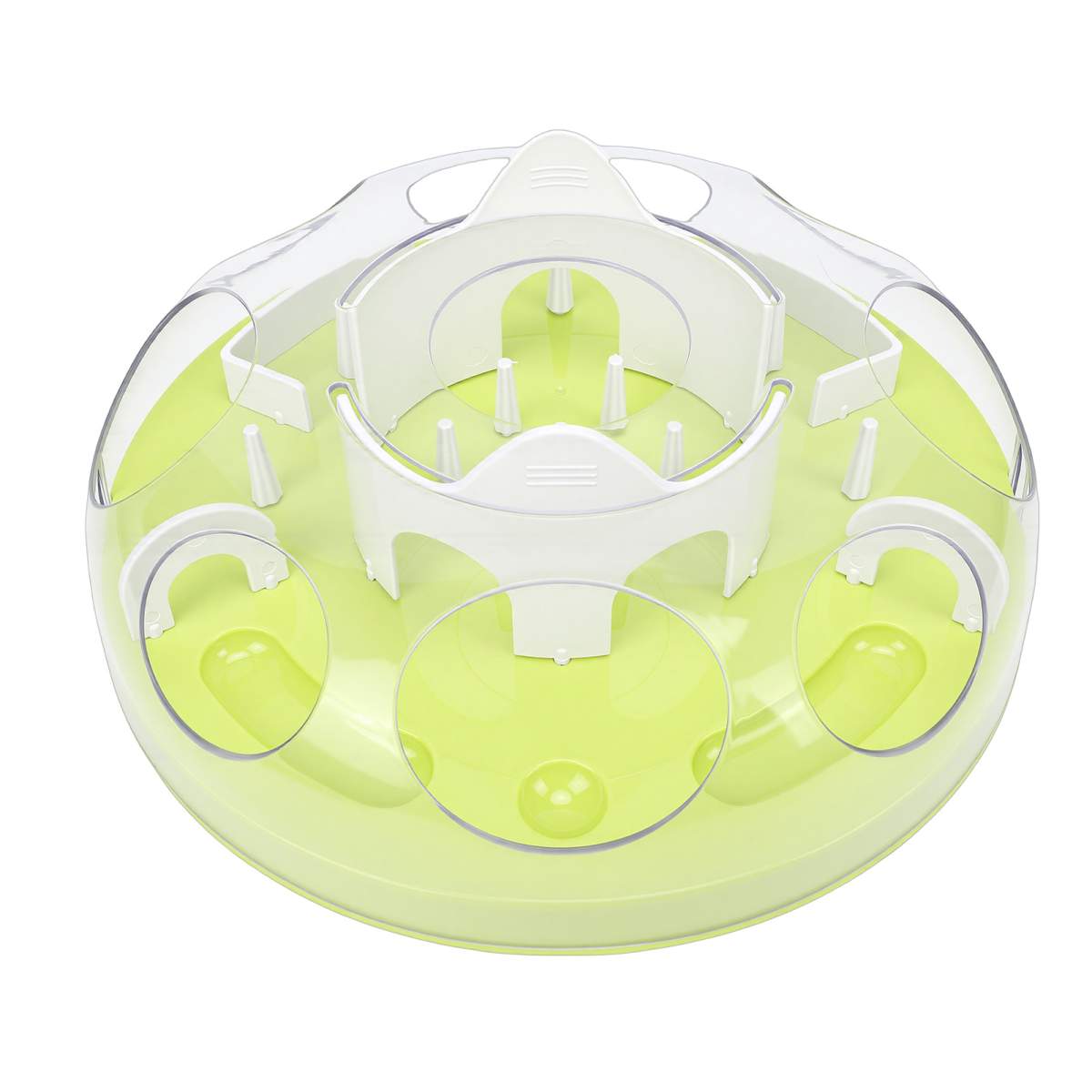 Interactive Cat Puzzle Feeder Funny Cat Puzzle Food Dispenser Enrichment Toy For Pets Play And Exercise Green - Image 5