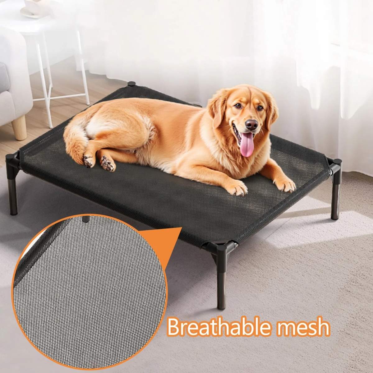 Elevated Breathable Mesh Pet Bed, Indoor Or Outdoor Use, Sizes For Small To XL Pets - Image 7