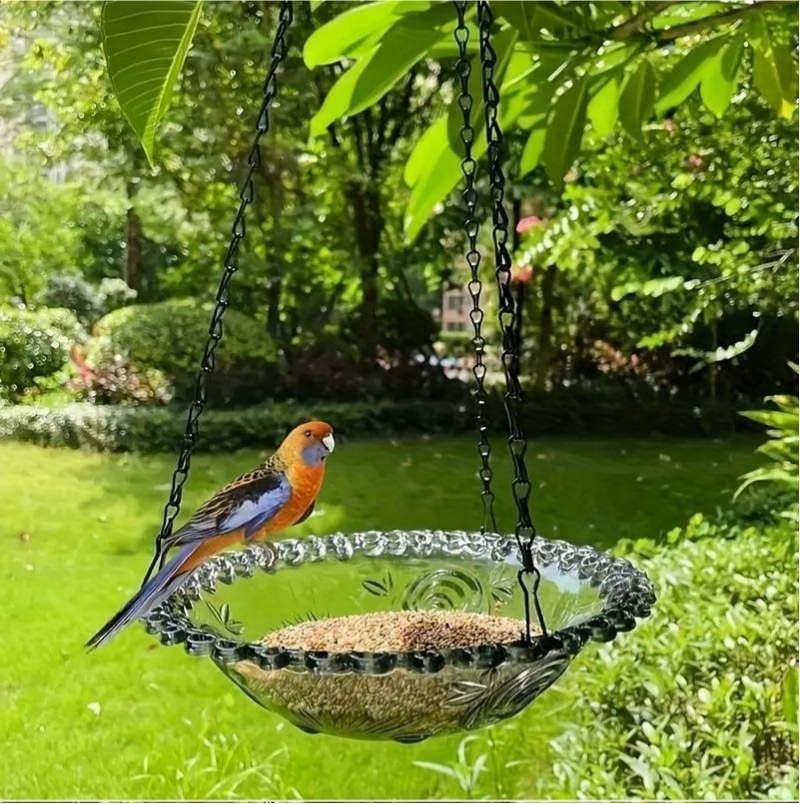 Hanging Bird Baths And Feeders For Outdoors, Plastic Bird Water Bowls For Garden And Yard Use - Image 5
