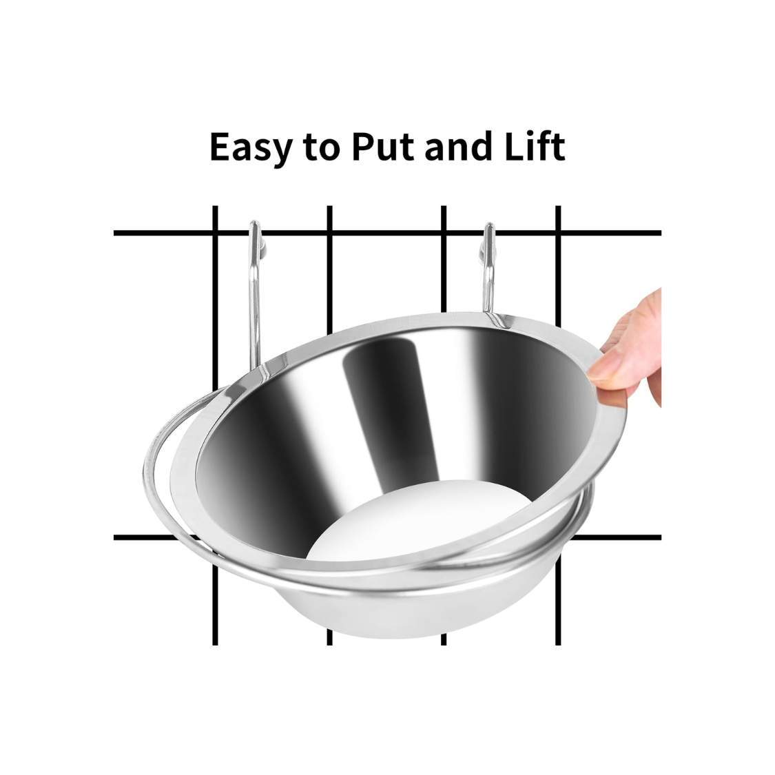 2PCS Kennel Water Bowl Hanging,Stainless Steel Puppy Bowls For Small Dog Cage,Kennel, Crate, Catio Accessories,Dog Crate Water Bowl Dish Feeder Food Holder No Spill - Image 6