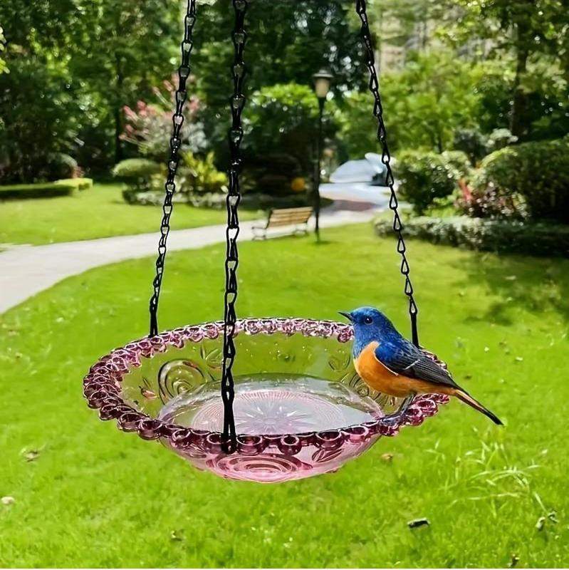 Hanging Bird Baths And Feeders For Outdoors, Plastic Bird Water Bowls For Garden And Yard Use - Image 6