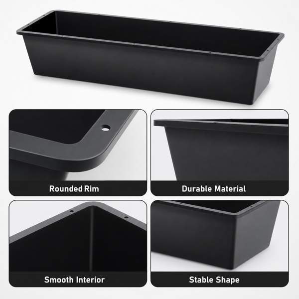 4-piece Dual-purpose Plastic Livestock Feed Trough Suitable For Daily Feeding Of Horses, Goats, Pigs And Other Animals Widely Adaptable To Home Backyards, Pastoral Fences, Livestock Sheds And Other - Image 6