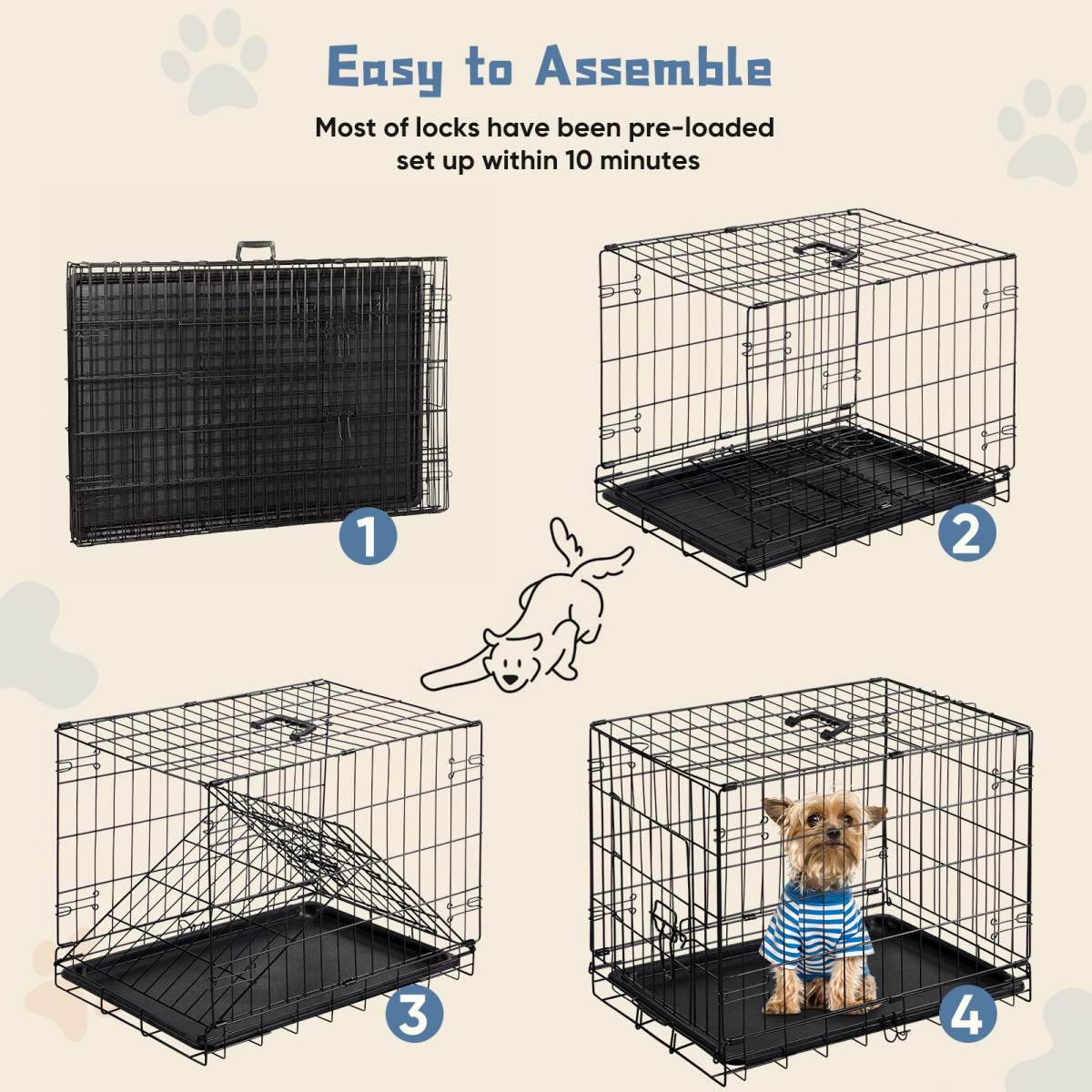 24-30 Inch Single Door Dog Cage - Image 8