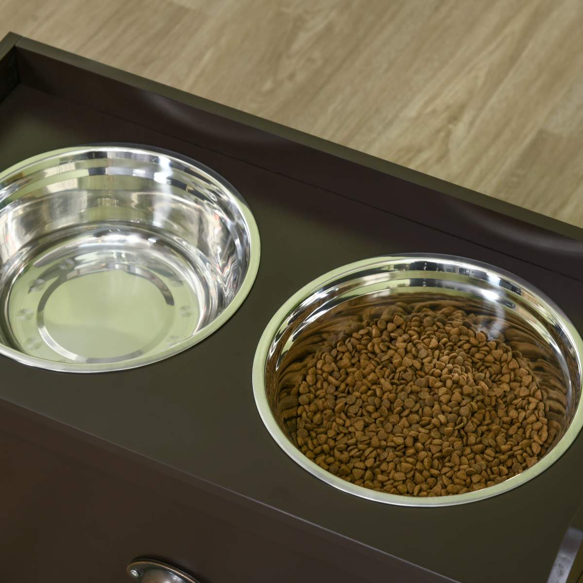 Pet Feeding Station Pet Dish Bowl Set with Storage, 2 Elevated Dog Bowls for Large Sized Dogs, Coffee - Image 4
