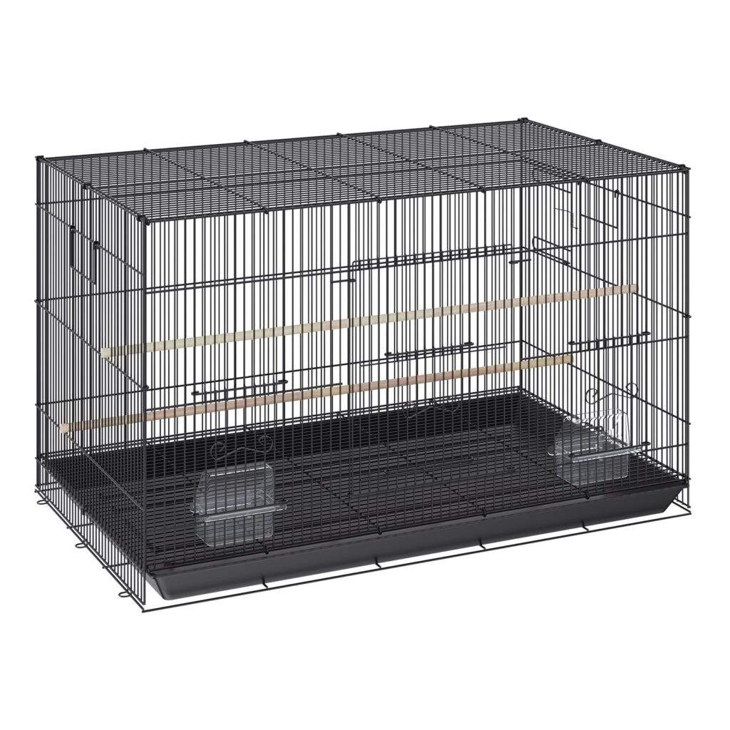 30 Inch Bird Cage, Metal Large Parakeet Cages For Cockatiels Small Parrot Budgies Lovebirds Canaries, Pet Bird Cage With Rolling Stand And Tray