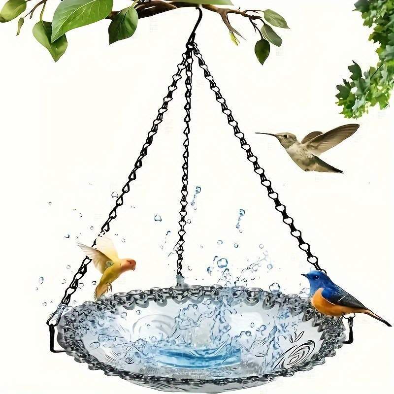 Hanging Bird Baths And Feeders For Outdoors, Plastic Bird Water Bowls For Garden And Yard Use - Image 2