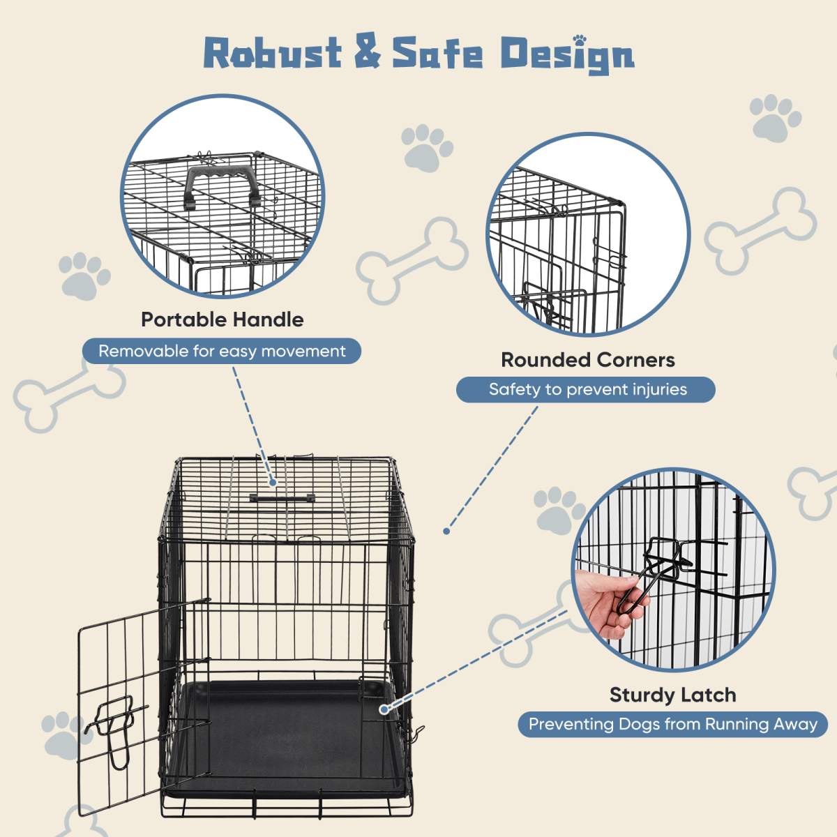 24-30 Inch Single Door Dog Cage - Image 2