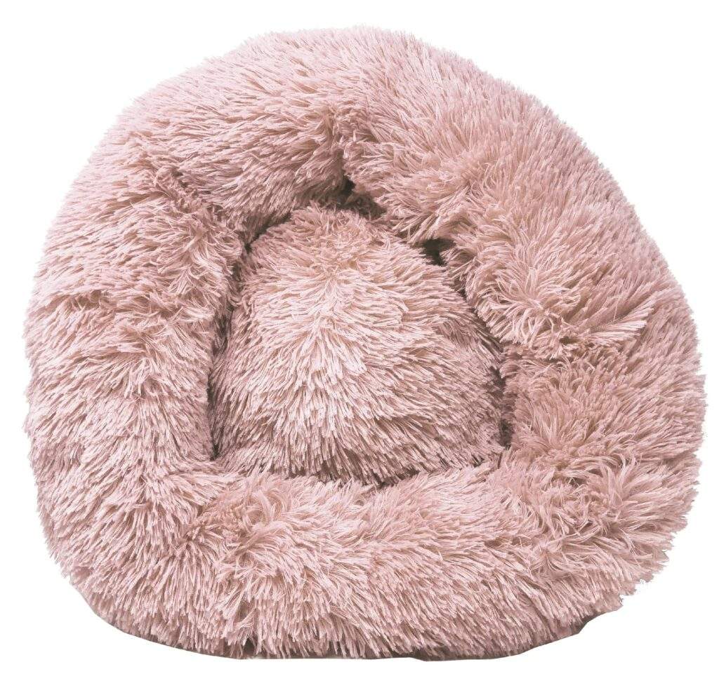 Premium Plush Round Dog Bed, Soft Cozy Pet Bed With Raised Edge