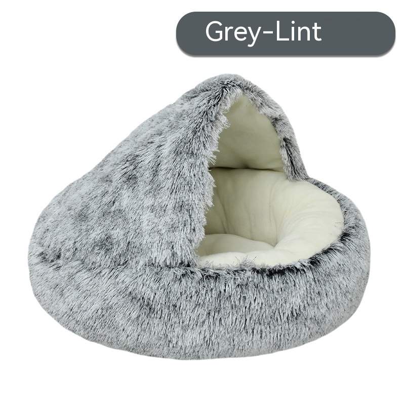 Pet Cat Bed Semi Enclosed Dog House - Image 3