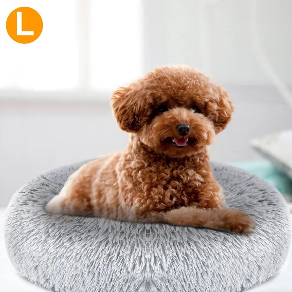 Pet Dog Bed Soft Warm Fleece Puppy Cat Bed Dog Cozy Nest Sofa Bed Cushion L Size - Image 4