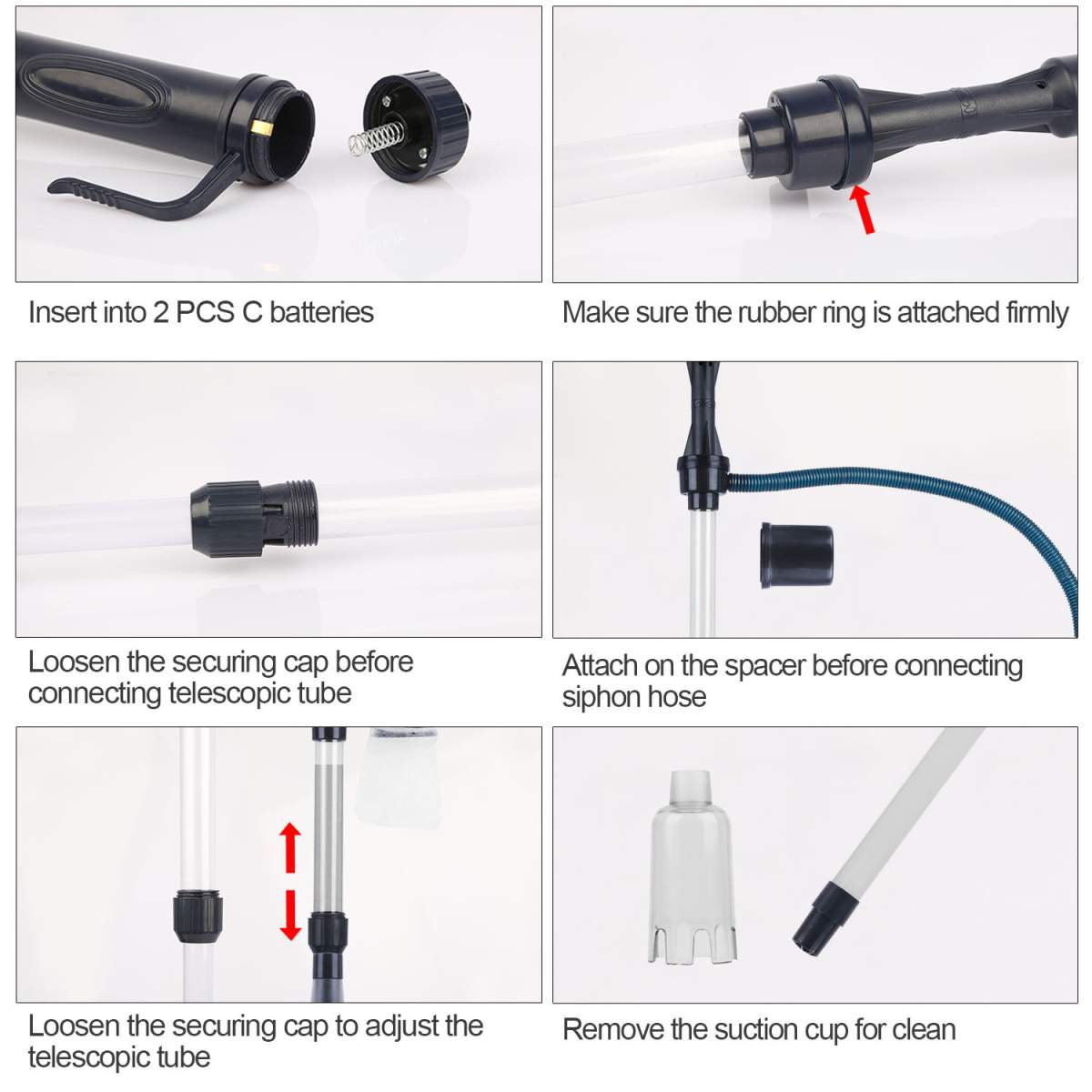 Battery-Operated Aquarium Vacuum Gravel Cleaner For Fish Tank - Image 2