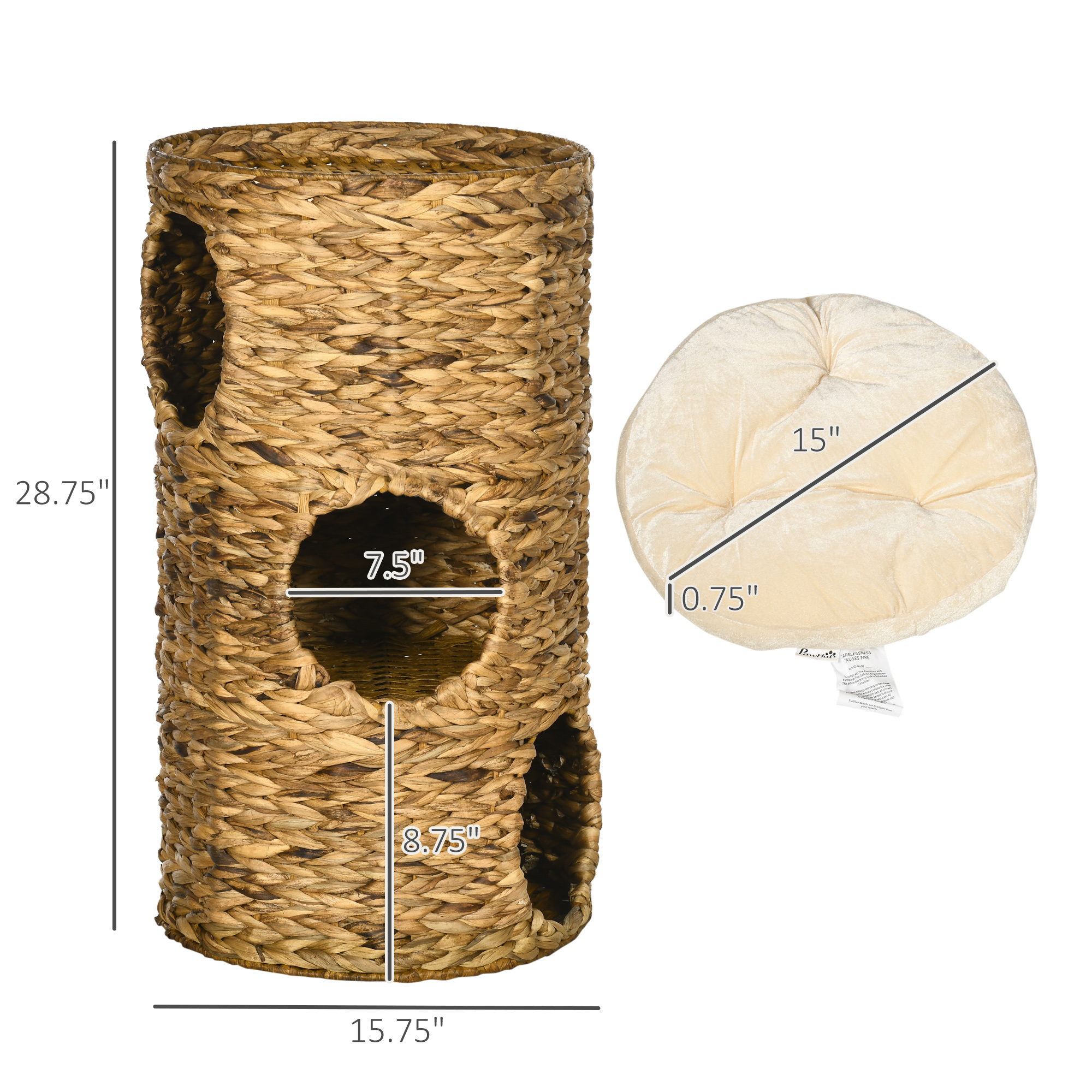 Elevated Cat Bed with Hideaways, 3 Story Kitty Tower for Indoor Cats - Image 7