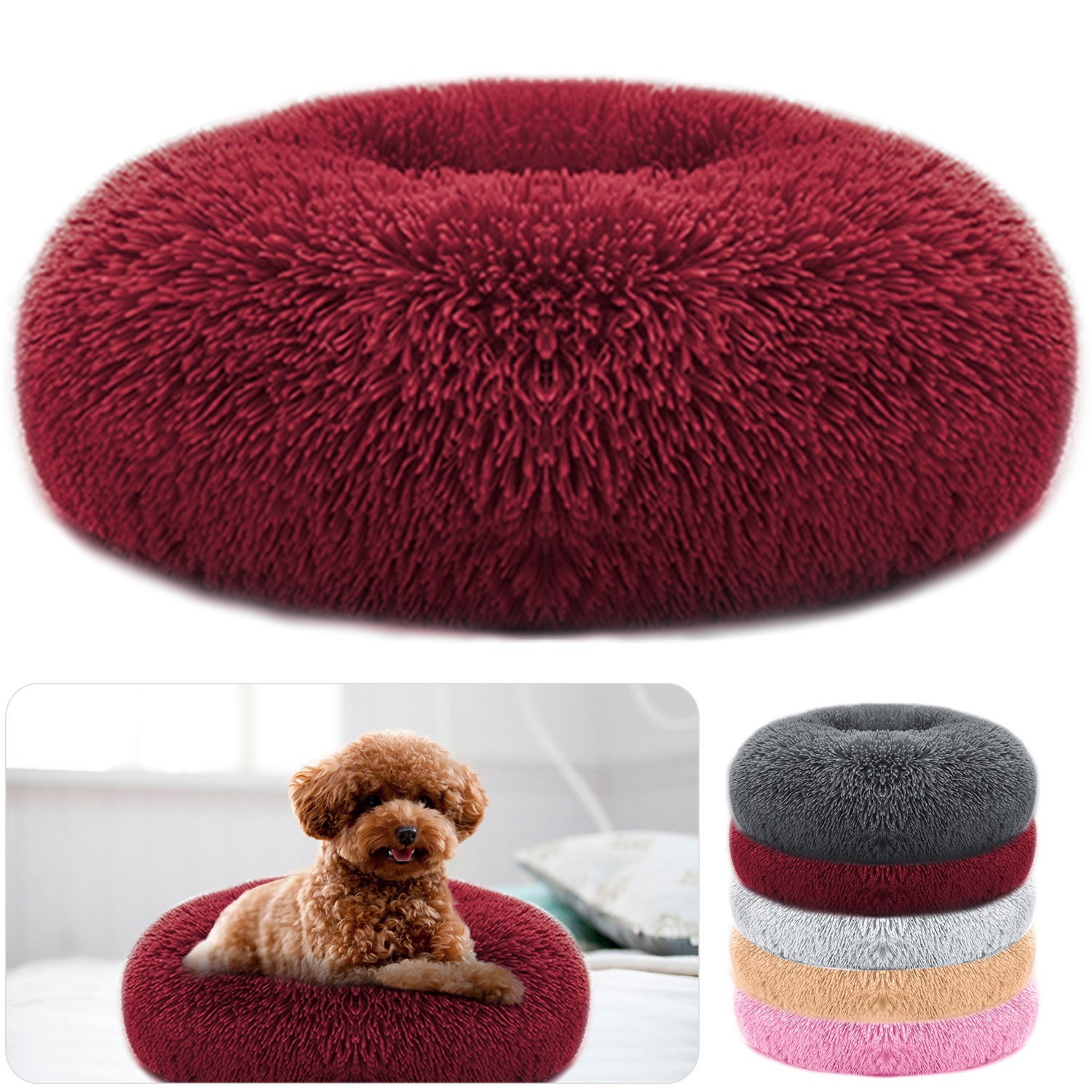 Pet Dog Bed Soft Warm Fleece Puppy Cat Bed Dog Cozy Nest Sofa Bed Cushion - Image 4