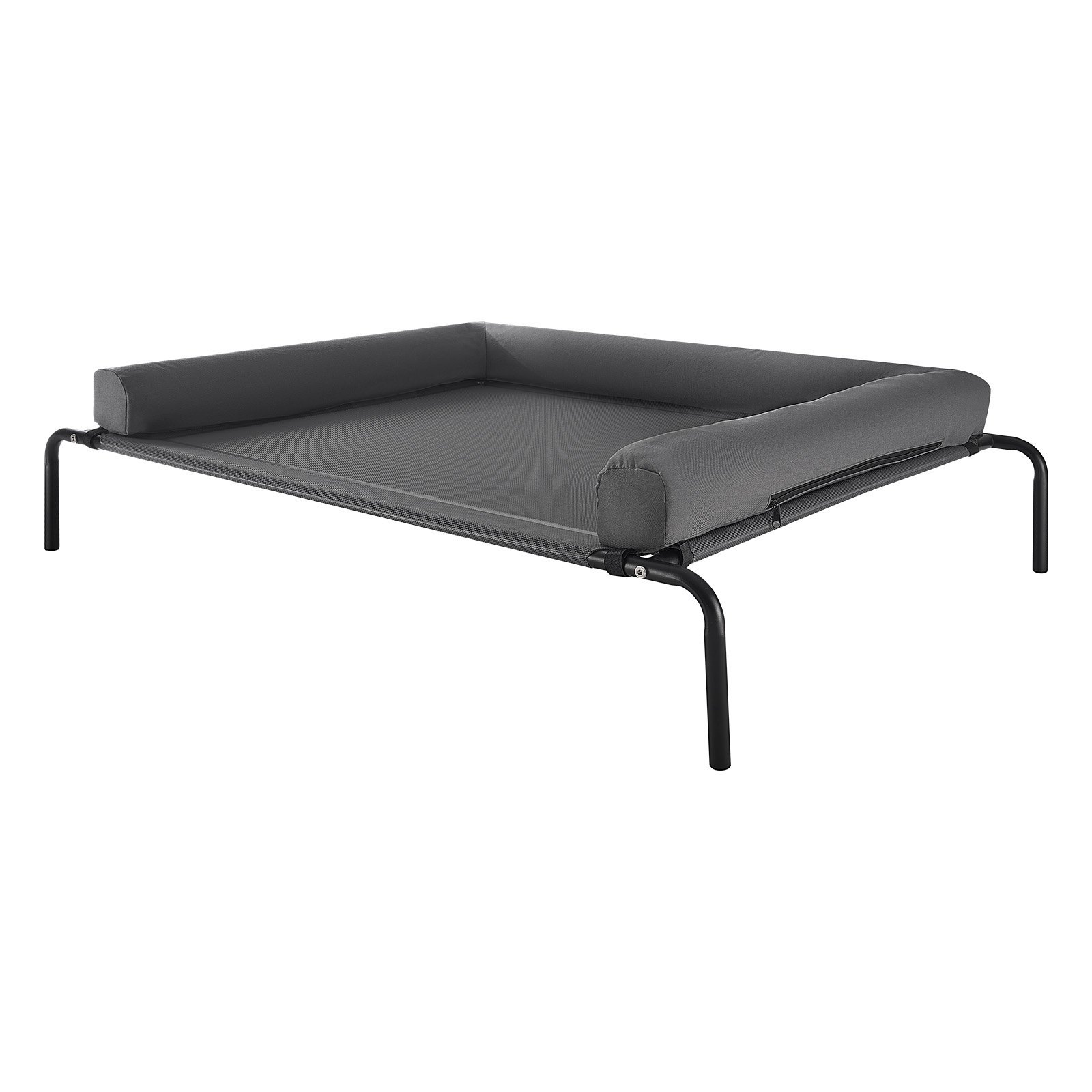 Elevated Dog Bed For Large Dog Portable Raised Dog Cot With Pillow XL Gray
