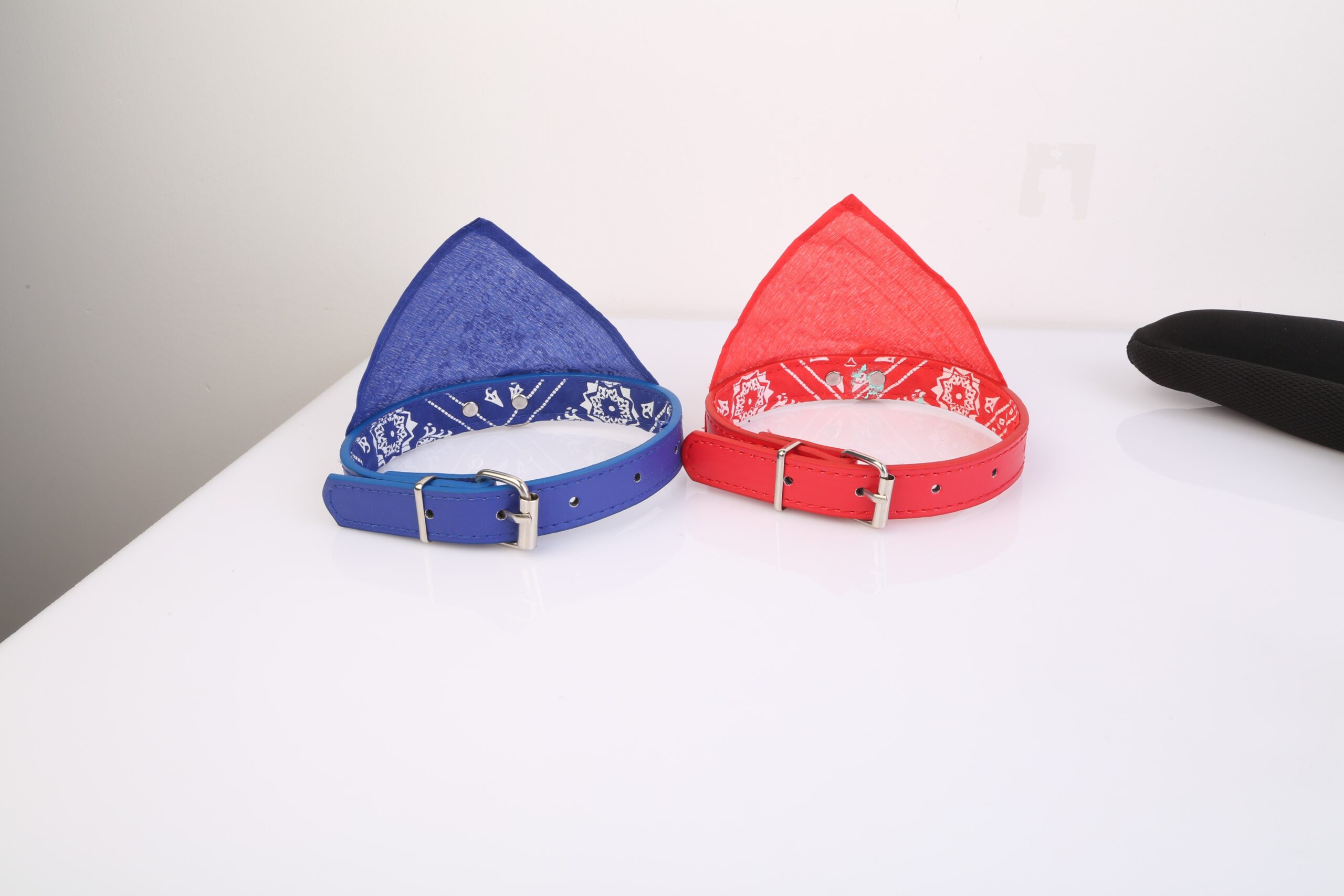 1Pc Adjustable Bandana Leather Pet Collar Triangle Scarf - Image 3