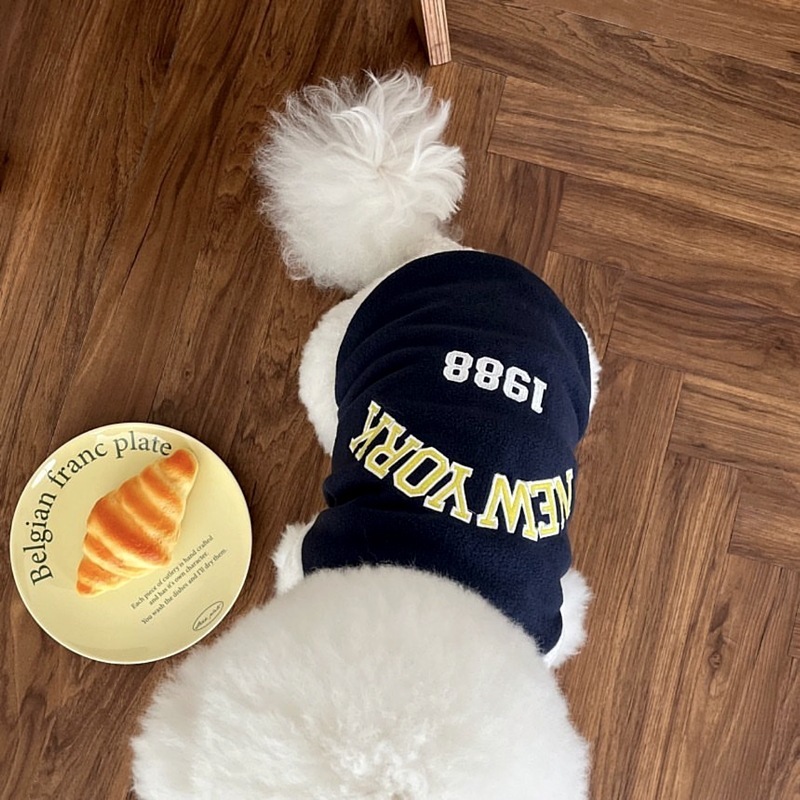 Simple Printed Autumn Pet Baseball Uniform - Image 2
