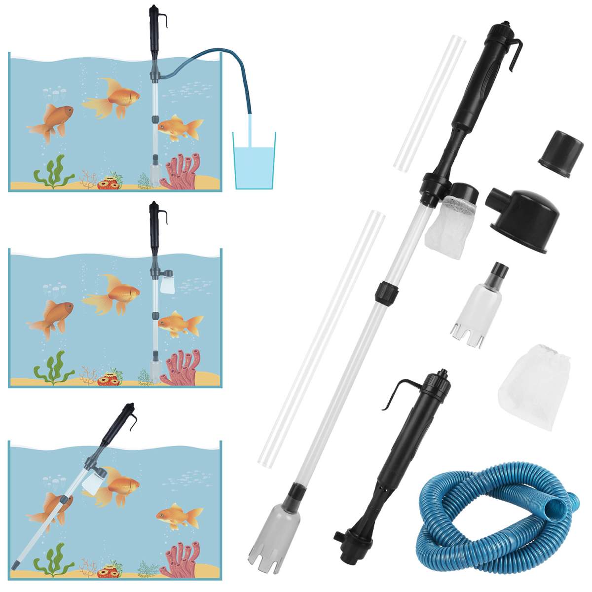 Battery-Operated Aquarium Vacuum Gravel Cleaner For Fish Tank - Image 4